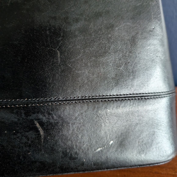 Vintage Etienne Aigner Black Leather Shoulder Purse  - Picture 7 of 14